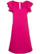 P.a.r.o.s.h. Loose Curtain Sleeve Dress - Pink & Purple