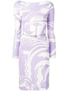 Emilio Pucci Printed Longsleeved Dress - Purple