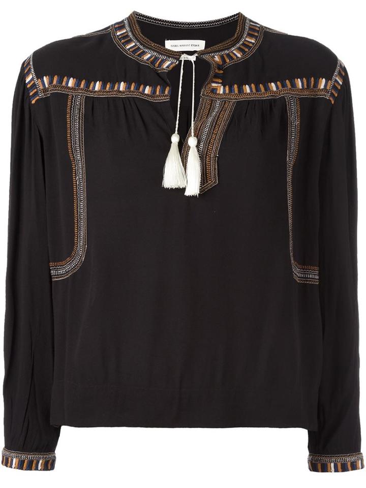 Isabel Marant Étoile 'cabella' Blouse, Women's, Size: 38, Black, Viscose/polyester