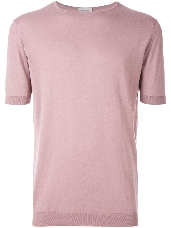 John Smedley Belden T-shirt - Pink & Purple