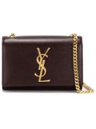 Saint Laurent Small 'monogram' Crossbody Bag, Women's, Red, Calf Leather/metal (other)