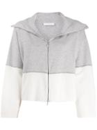Fabiana Filippi Two-tone Zip-up Cardigan - Grey