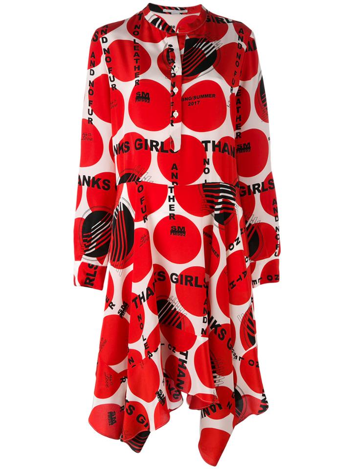 Stella Mccartney Asymmetric Printed Dress - Red