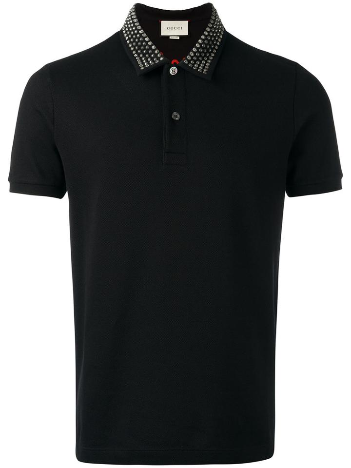 Gucci L'aveugle Par Amour Polo Shirt, Men's, Size: Small, Black, Cotton/spandex/elastane