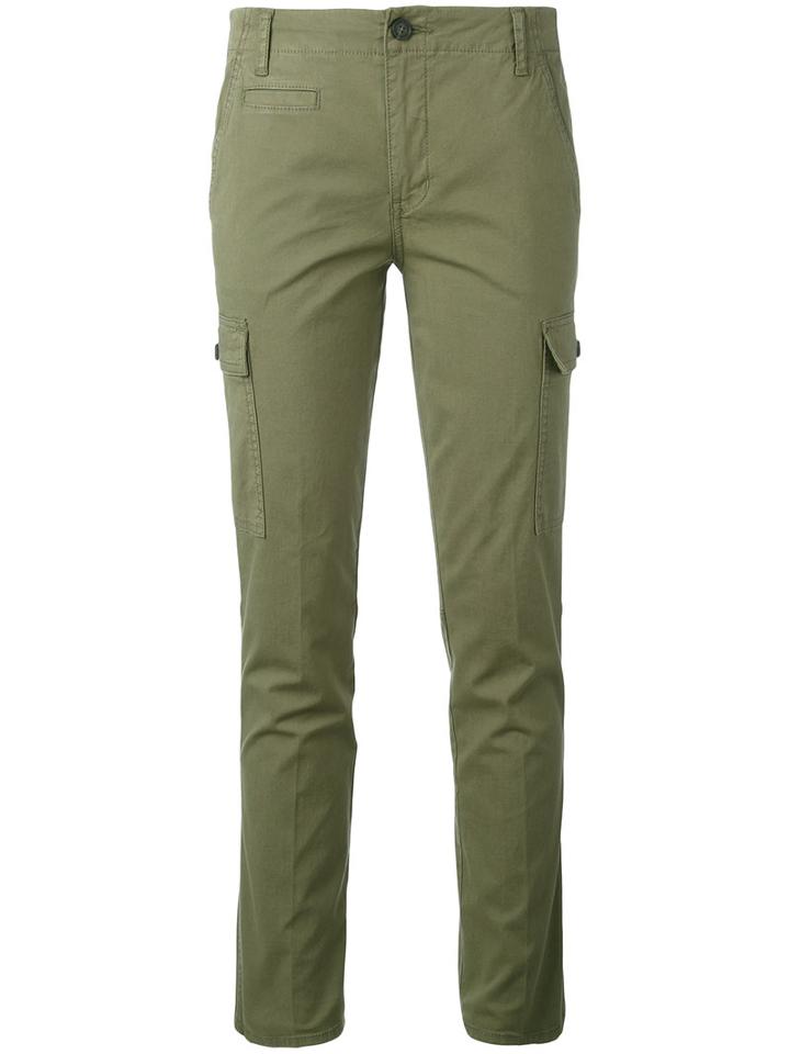 Tory Burch - Sierra Chino Trousers - Women - Cotton/spandex/elastane - 27, Green, Cotton/spandex/elastane
