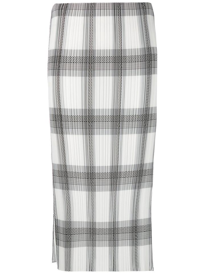 Helmut Lang - Checked Pleated Skirt - Women - Polyester/spandex/elastane - Xs, Black, Polyester/spandex/elastane