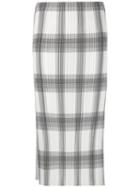 Helmut Lang - Checked Pleated Skirt - Women - Polyester/spandex/elastane - Xs, Black, Polyester/spandex/elastane