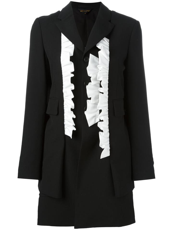 Comme Des Garçons Ruffled Blazer, Women's, Size: Small, Black, Cotton/cupro/wool