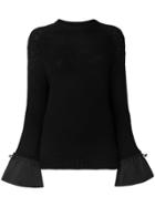 Moncler Frill Sleeve Sweater - Black