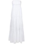 Charo Ruiz Open Embroidery Bandeau Dress - White