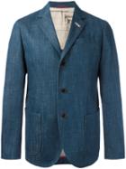 Al Duca D'aosta 1902 Pocket Suit Jacket, Men's, Size: 54, Blue, Cotton