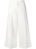 Kiltie Loose-fitting Trousers - White