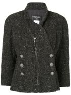 Chanel Vintage Double Breasted Tweed Jacket - Black