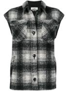 Isabel Marant Étoile Plaid Cap Sleeve Jacket - Grey