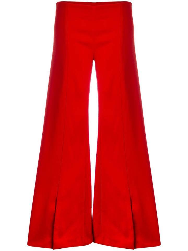 Mugler Flared Trousers, Women's, Size: 38, Red, Spandex/elastane/viscose