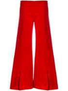Mugler Flared Trousers, Women's, Size: 38, Red, Spandex/elastane/viscose