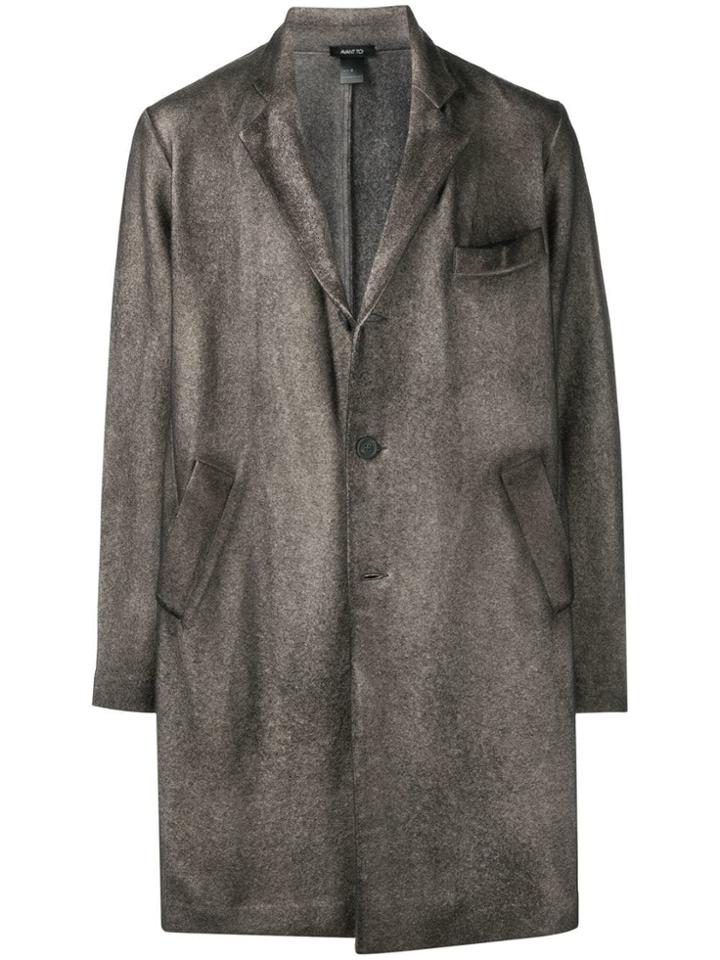 Avant Toi Single Breasted Coat - Grey