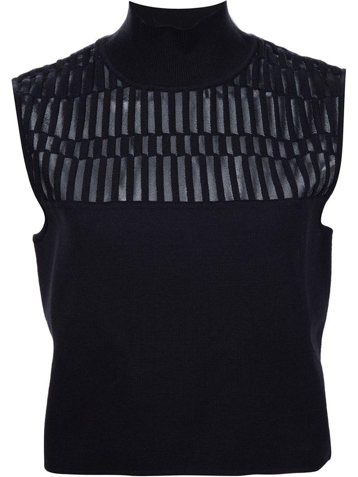Mugler Cropped Knit Top