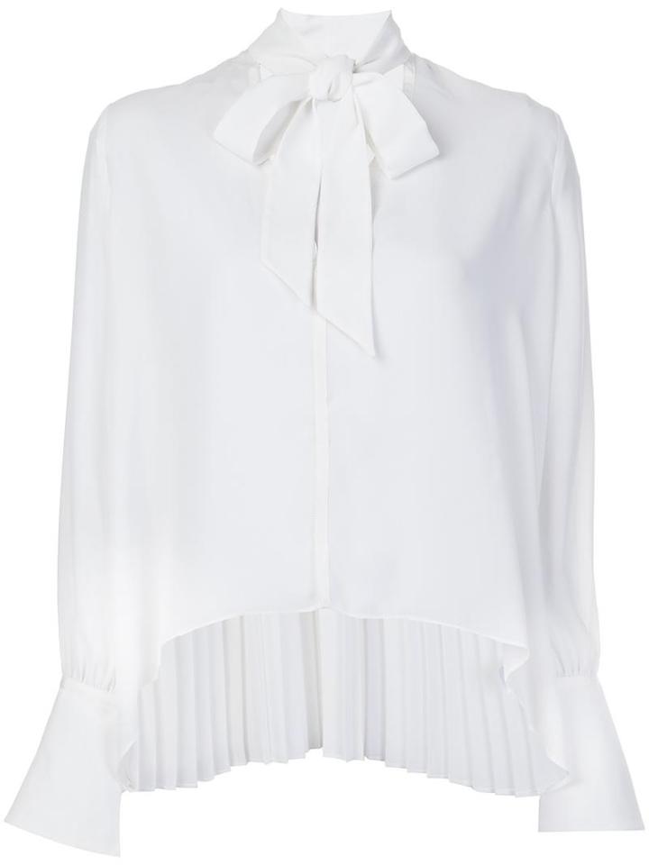 Misha Nonoo 'cecile' Pusy Bow Blouse, Women's, Size: Xs, White, Polyester/spandex/elastane