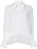 Misha Nonoo 'cecile' Pusy Bow Blouse, Women's, Size: Xs, White, Polyester/spandex/elastane