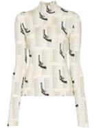 De La Vali Tallulah Gun Print Top - White