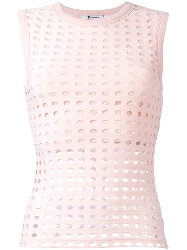 T By Alexander Wang Circular Hole Top, Women's, Size: Xs, Pink/purple, Polyester/rayon/spandex/elastane