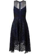 Jonathan Simkhai Cut-off Detailing Sheer Dress, Women's, Size: 6, Blue, Polyester/spandex/elastane/silk