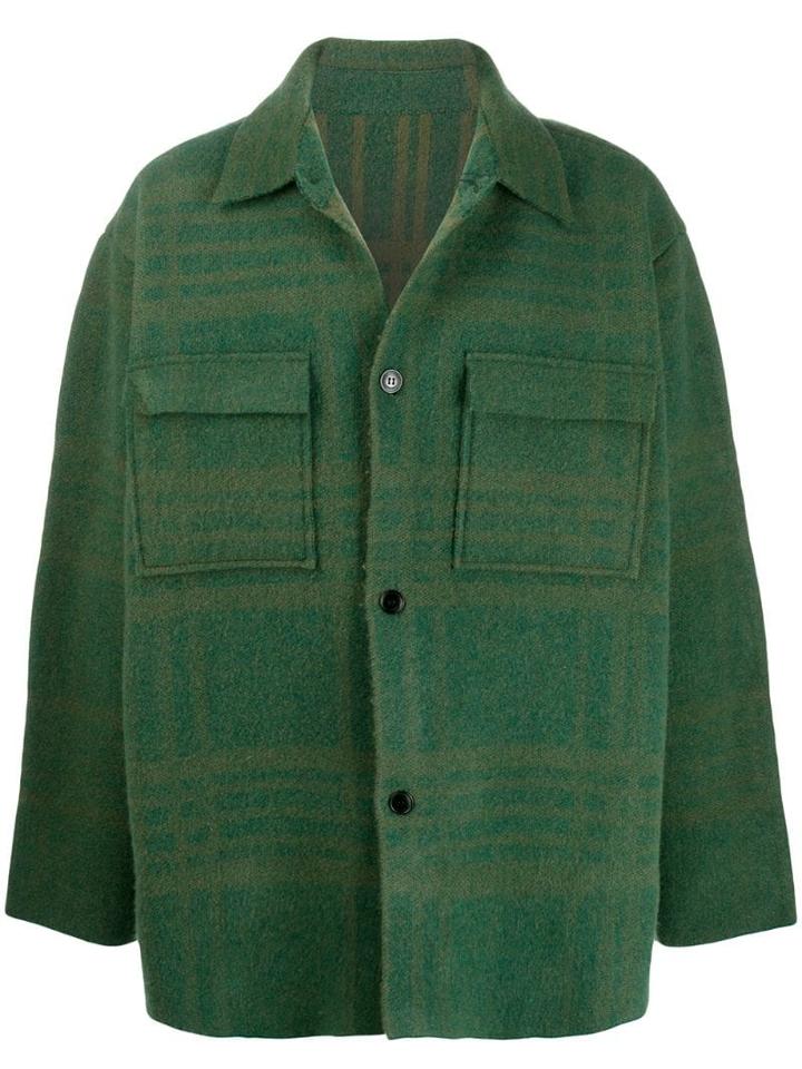 Jacquemus Checked Shirt Jacket - Green