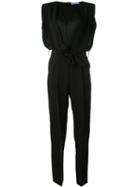 Blumarine Belted Jumpsuit, Women's, Size: 44, Black, Polyester/spandex/elastane