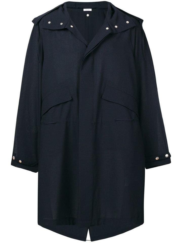 Jil Sander Boxy Fit Coat - Blue