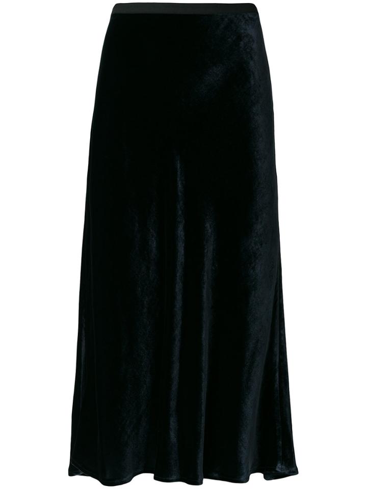 Vince Elastic Waistband Slip Skirt - Blue
