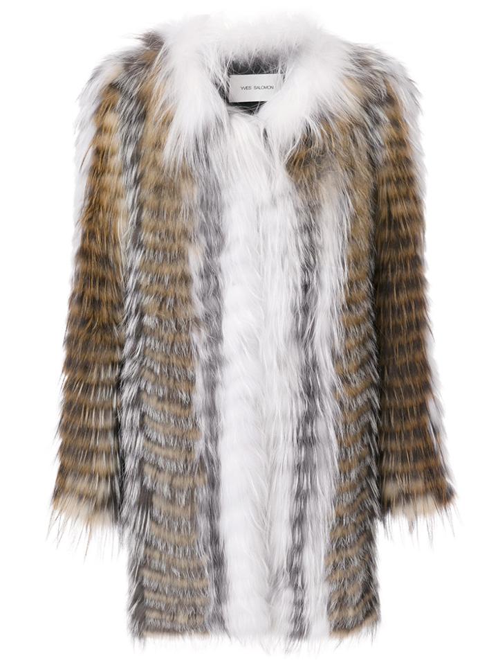 Yves Salomon Oversized Coat - Grey