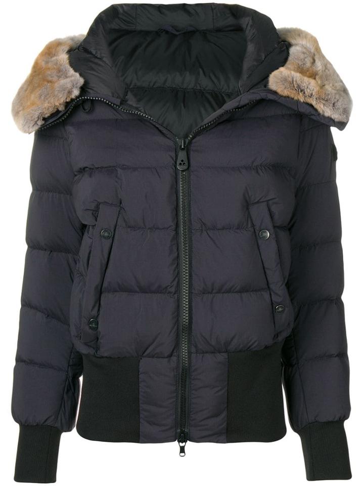 Peuterey Fur Trimmed Puffer Jacket - Black