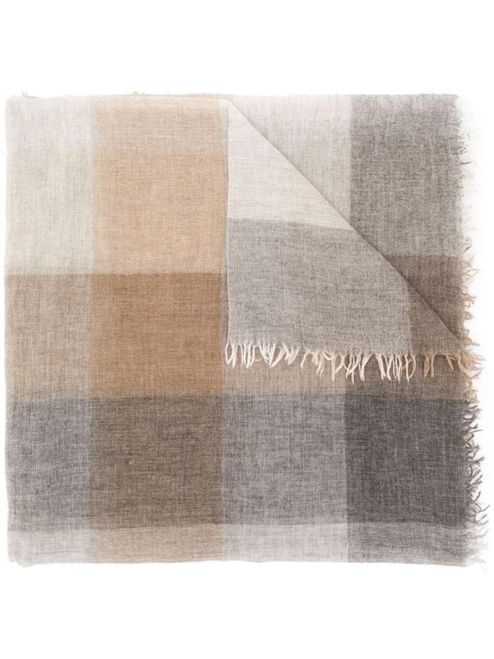 Faliero Sarti Checked Scarf - Neutrals