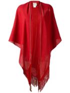 Forte Forte Fringed Scarf, Women's, Red, Linen/flax/virgin Wool/cotton