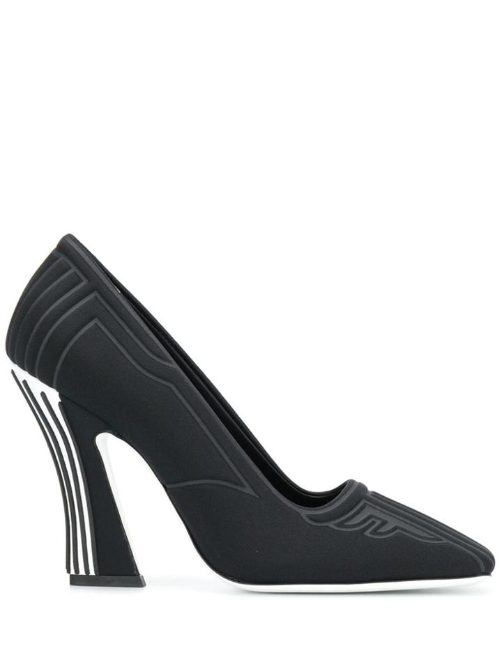 Fendi Ffreedom Square Toe Pumps - Black