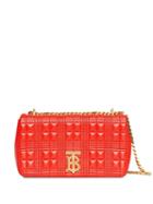 Burberry Small Quilted Check Lambskin Lola Bag - Red