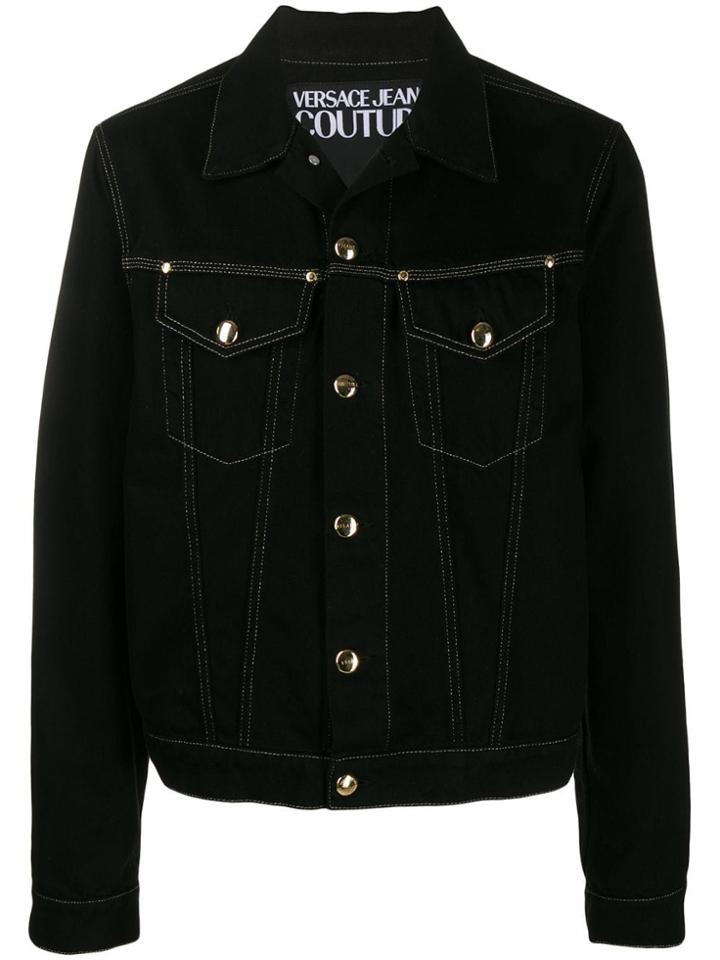 Versace Jeans Couture Regular Fit Denim Jacket - Black