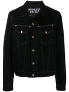 Versace Jeans Couture Regular Fit Denim Jacket - Black