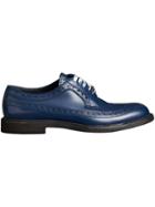 Burberry Leather Brogues With Painted Laces - Blue