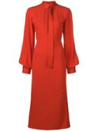 Victoria Beckham Slash Front Dress - Red