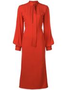 Victoria Beckham Slash Front Dress - Red