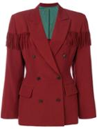 Jean Paul Gaultier Pre-owned Fringed Double-breasted Jacket - Red
