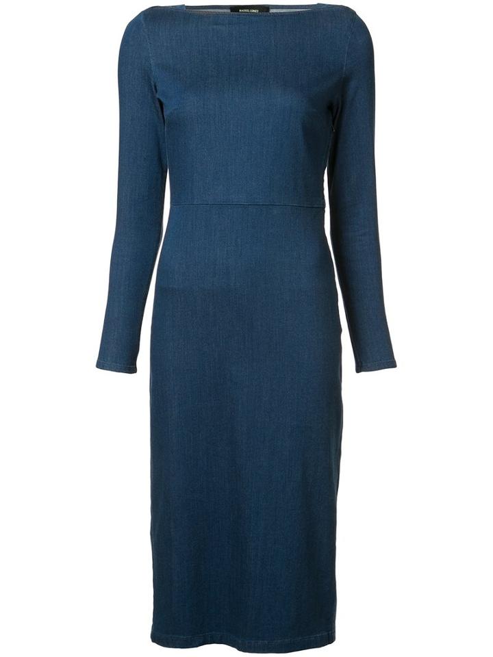 Rachel Comey Fitted Dress, Women's, Size: 6, Blue, Polyurethane/rayon/cotton