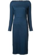 Rachel Comey Fitted Dress, Women's, Size: 6, Blue, Polyurethane/rayon/cotton