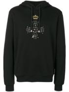 Dolce & Gabbana Embellished Cross Hoodie - Black