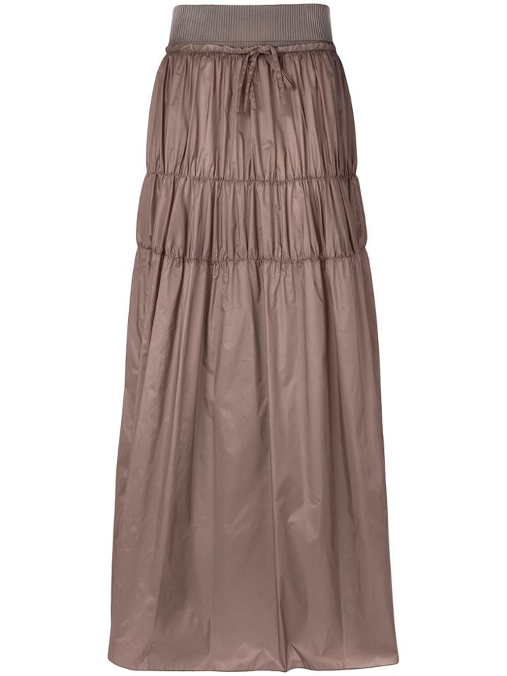 Maison Margiela Tiered Parachute Maxi Skirt - Brown