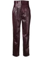 Alberta Ferretti High-waisted Trousers - Pink & Purple