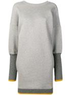 Victoria Victoria Beckham Longsleeved Sweater Dress - Grey