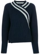 Jil Sander Wrap Knit Sweater - Blue